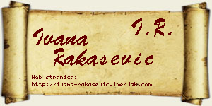 Ivana Rakašević vizit kartica